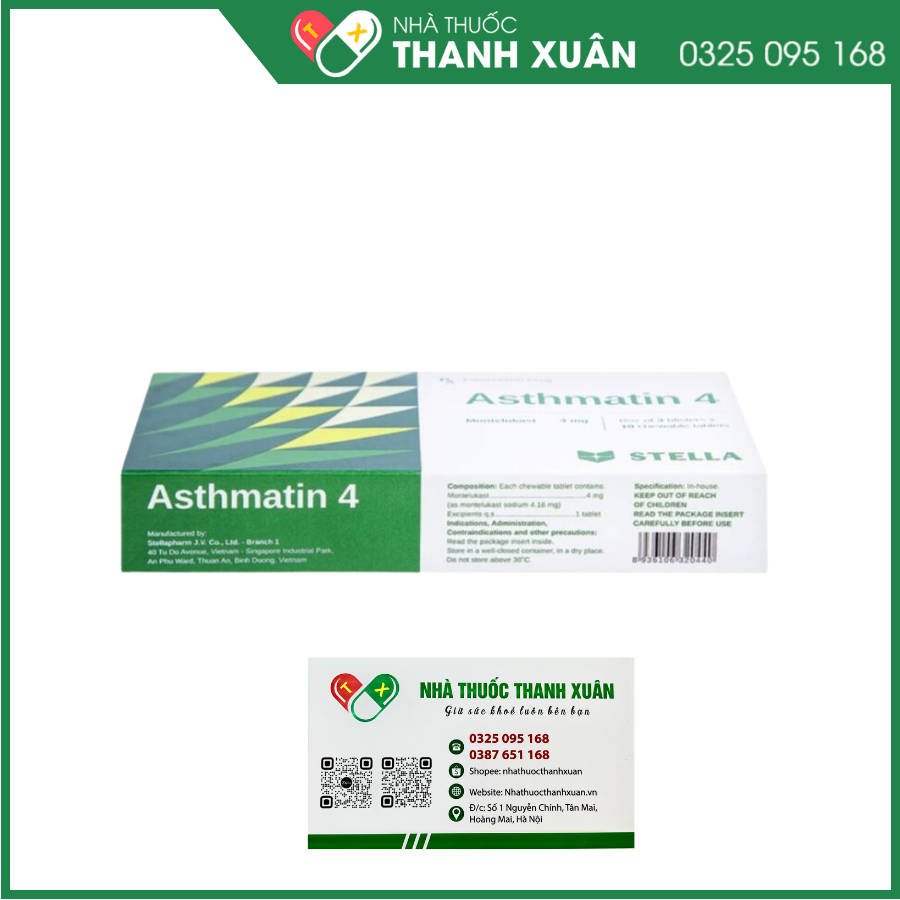 Asthmatin 4 phòng và điều trị hen suyễn
